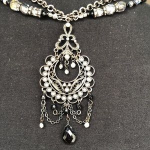 Handcrafted vintage double stranded pendant Amazing sparkle & movement-stunning